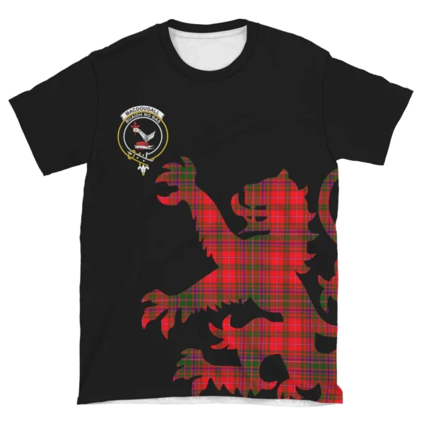 MacDougall Modern Clan T-shirt, Scottish Tartan MacDougall Modern Clans T-shirt Lion & Thistle Style - Image 4