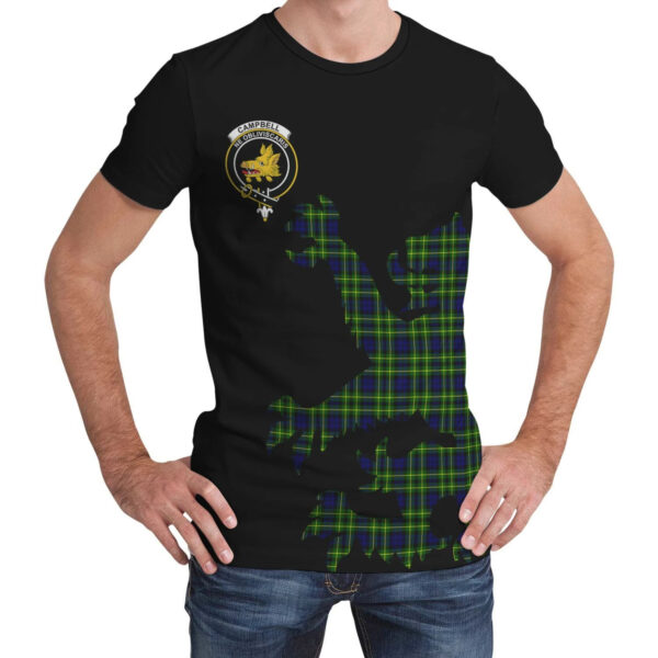 Campbell of Breadalbane Modern Clan T-shirt, Scottish Tartan Campbell of Breadalbane Modern Clans T-shirt Lion & Thistle Style