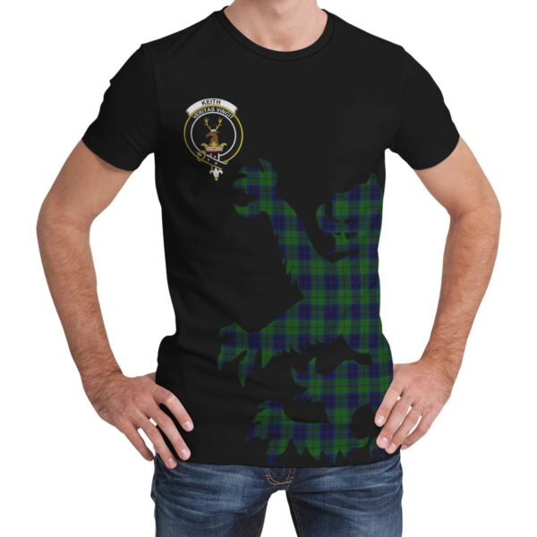 Keith Modern Clan T-shirt, Scottish Tartan Keith Modern Clans T-shirt Lion & Thistle Style