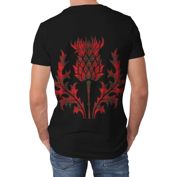 MacDougall Modern Clan T-shirt, Scottish Tartan MacDougall Modern Clans T-shirt Lion & Thistle Style - Image 2