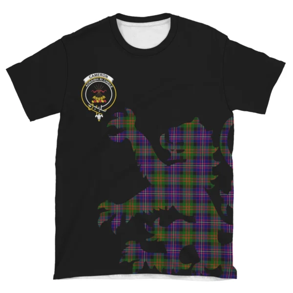 Cameron of Erracht Modern Clan T-shirt, Scottish Tartan Cameron of Erracht Modern Clans T-shirt Lion & Thistle Style - Image 4