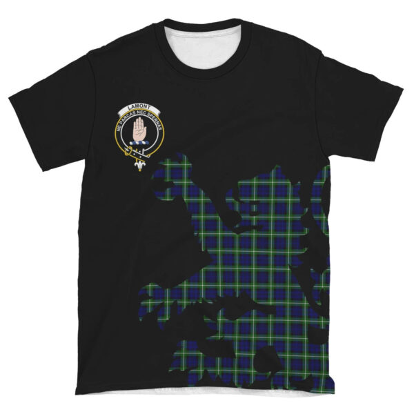 Lamont Modern Clan T-shirt, Scottish Tartan Lamont Modern Clans T-shirt Lion & Thistle Style - Image 4