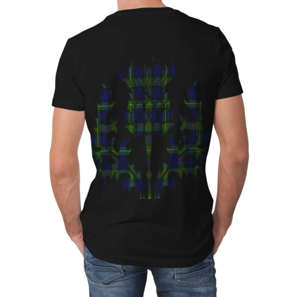 MacEwan Clan T-shirt, Scottish Tartan MacEwan Clans T-shirt Lion & Thistle Style - Image 2