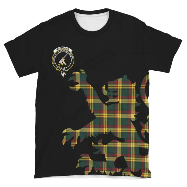 MacMillan Old Modern Clan T-shirt, Scottish Tartan MacMillan Old Modern Clans T-shirt Lion & Thistle Style - Image 4