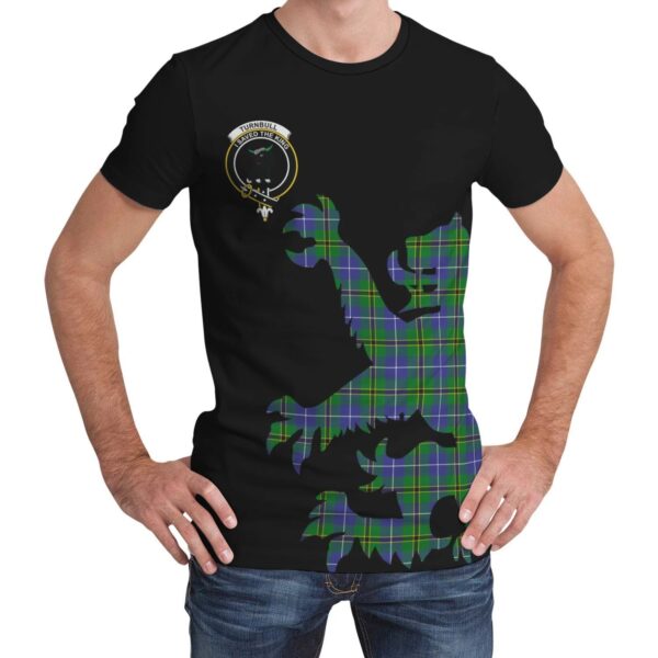 Turnbull Hunting Clan T-shirt, Scottish Tartan Turnbull Hunting Clans T-shirt Lion & Thistle Style