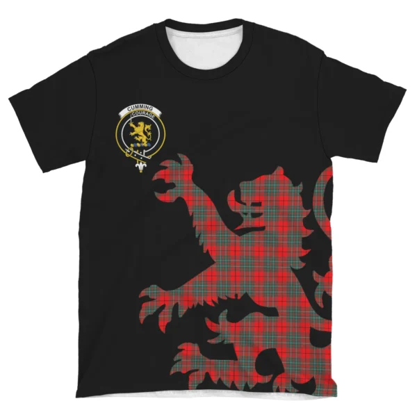 Cumming Modern Clan T-shirt, Scottish Tartan Cumming Modern Clans T-shirt Lion & Thistle Style - Image 4