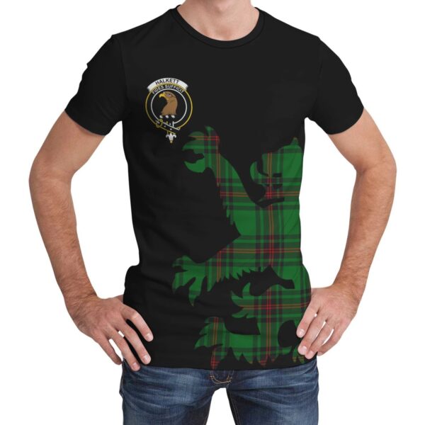 Halkett Clan T-shirt, Scottish Tartan Halkett Clans T-shirt Lion & Thistle Style