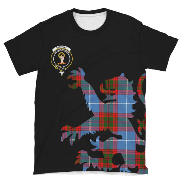 Skirving Clan T-shirt, Scottish Tartan Skirving Clans T-shirt Lion & Thistle Style - Image 4