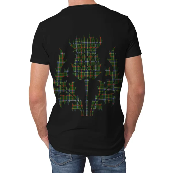 Bisset Clan T-shirt, Scottish Tartan Bisset Clans T-shirt Lion & Thistle Style - Image 2