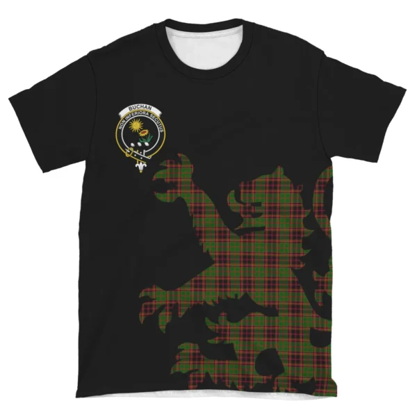 Buchan Modern Clan T-shirt, Scottish Tartan Buchan Modern Clans T-shirt Lion & Thistle Style - Image 4