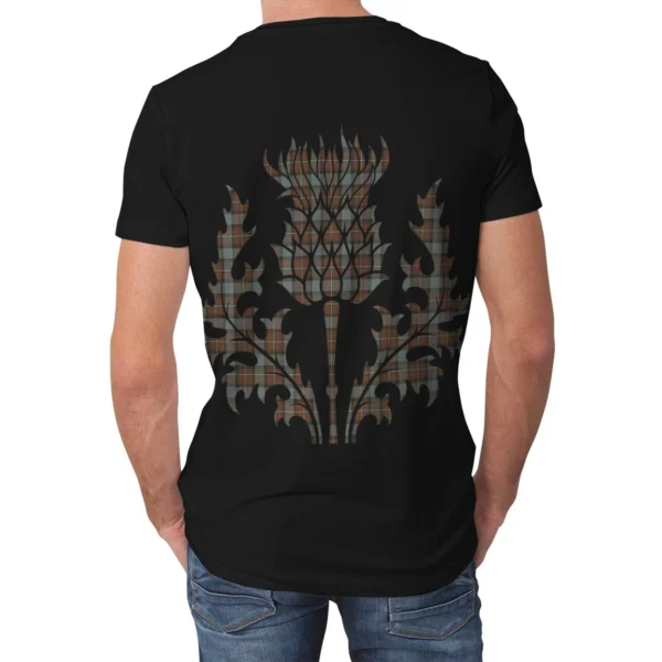 Fergusson Weathered Clan T-shirt, Scottish Tartan Fergusson Weathered Clans T-shirt Lion & Thistle Style - Image 2