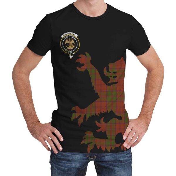 Drummond Clan Clan T-shirt, Scottish Tartan Drummond Clan Clans T-shirt Lion & Thistle Style