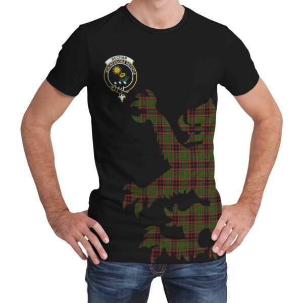 Buchan Modern Clan T-shirt, Scottish Tartan Buchan Modern Clans T-shirt Lion & Thistle Style