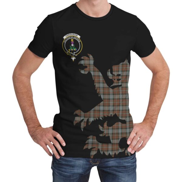 Fergusson Weathered Clan T-shirt, Scottish Tartan Fergusson Weathered Clans T-shirt Lion & Thistle Style