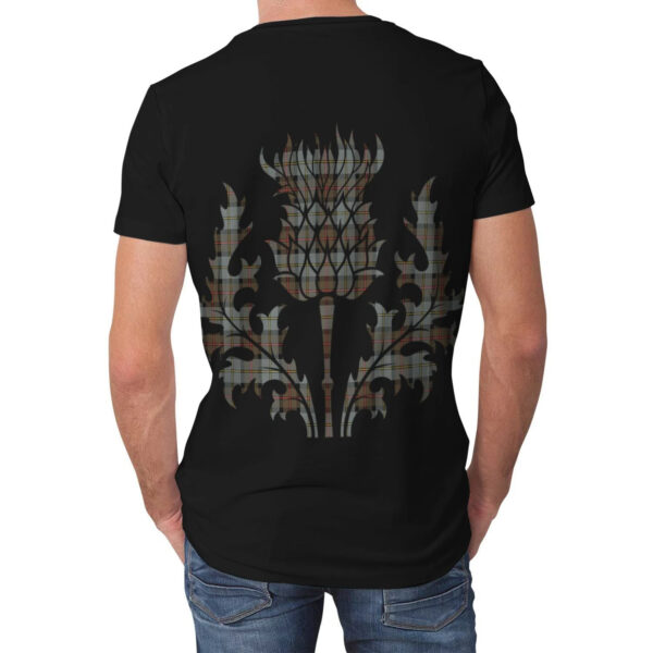 MacLeod of Harris Weathered Clan T-shirt, Scottish Tartan MacLeod of Harris Weathered Clans T-shirt Lion & Thistle Style - Image 2