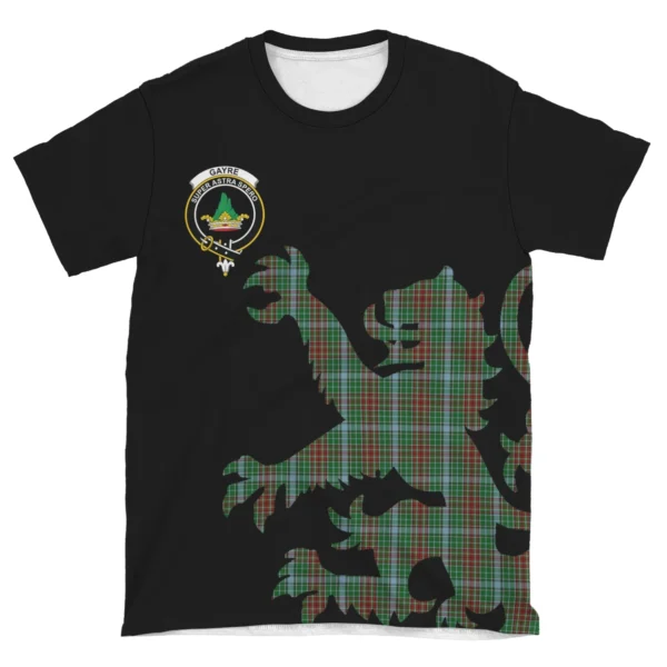 Gayre Clan T-shirt, Scottish Tartan Gayre Clans T-shirt Lion & Thistle Style - Image 4