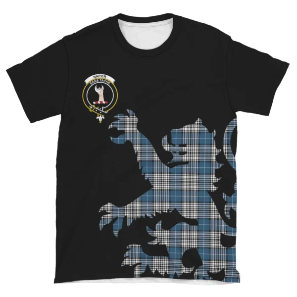 Napier Modern Clan T-shirt, Scottish Tartan Napier Modern Clans T-shirt Lion & Thistle Style - Image 4