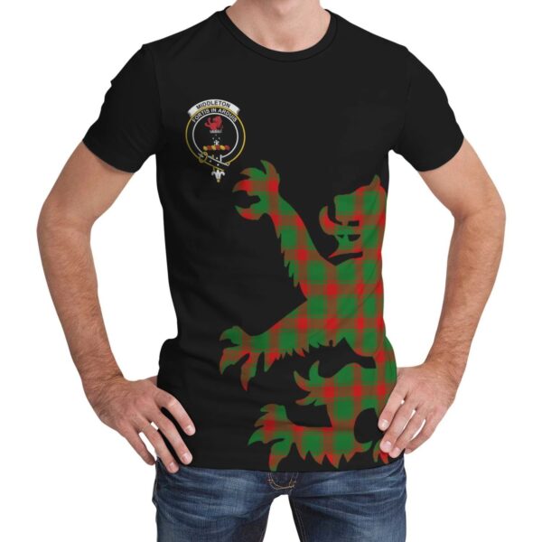 Middleton Modern Clan T-shirt, Scottish Tartan Middleton Modern Clans T-shirt Lion & Thistle Style