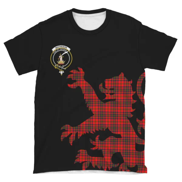 Matheson Modern Clan T-shirt, Scottish Tartan Matheson Modern Clans T-shirt Lion & Thistle Style - Image 4