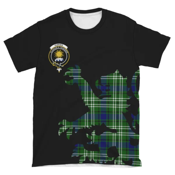 Purves Clan T-shirt, Scottish Tartan Purves Clans T-shirt Lion & Thistle Style - Image 4