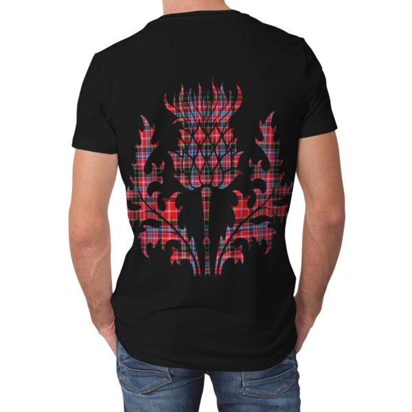 Straiton Clan T-shirt, Scottish Tartan Straiton Clans T-shirt Lion & Thistle Style - Image 2