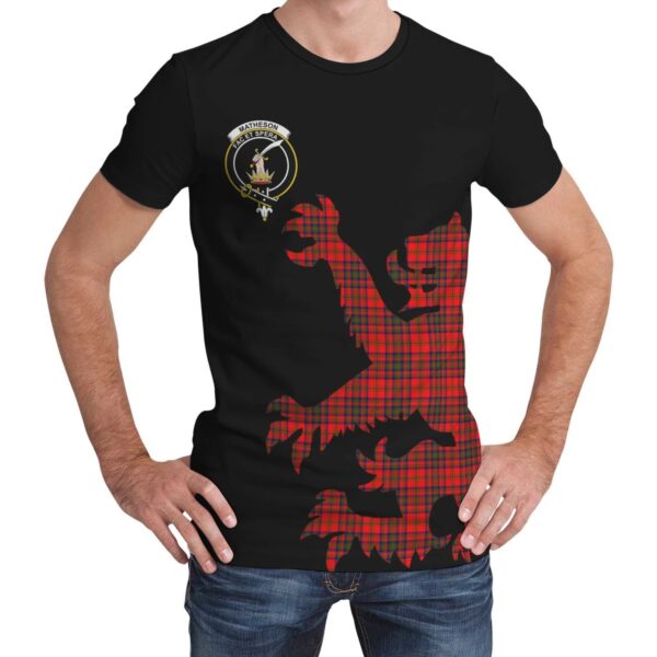 Matheson Modern Clan T-shirt, Scottish Tartan Matheson Modern Clans T-shirt Lion & Thistle Style