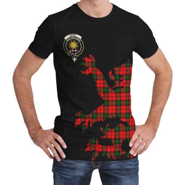 Kerr Modern Clan T-shirt, Scottish Tartan Kerr Modern Clans T-shirt Lion & Thistle Style