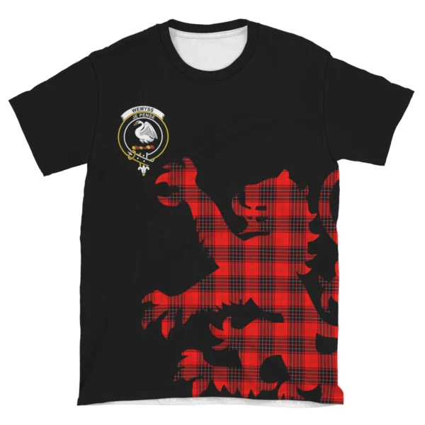 Wemyss Modern Clan T-shirt, Scottish Tartan Wemyss Modern Clans T-shirt Lion & Thistle Style - Image 4