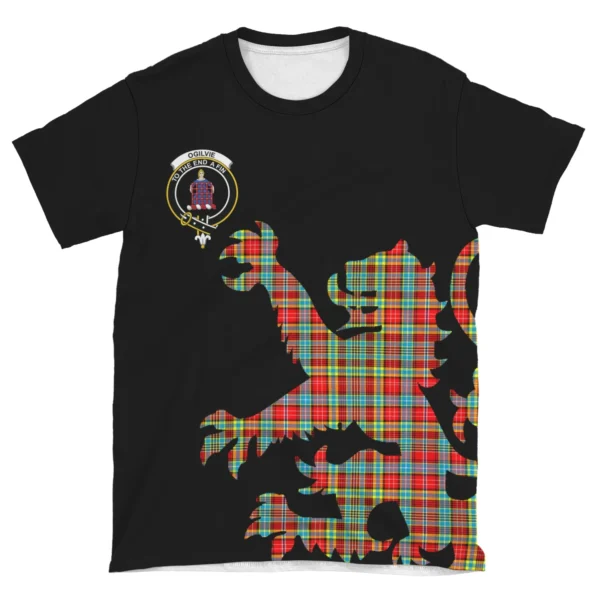 Ogilvie Clan T-shirt, Scottish Tartan Ogilvie Clans T-shirt Lion & Thistle Style - Image 4