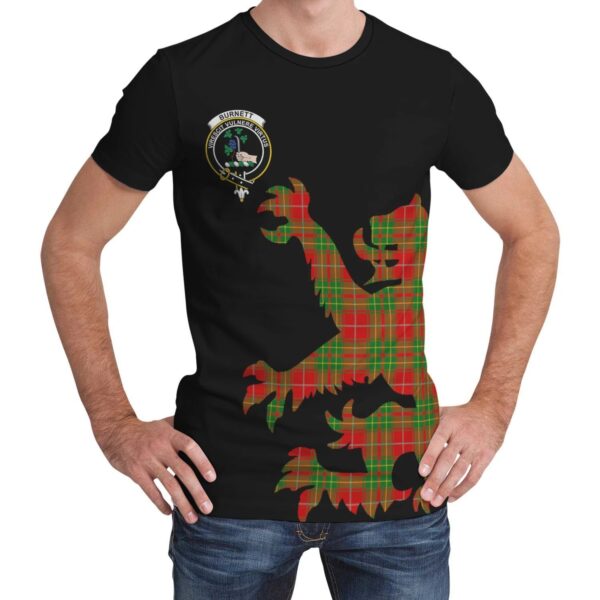 Burnett Ancient Clan T-shirt, Scottish Tartan Burnett Ancient Clans T-shirt Lion & Thistle Style