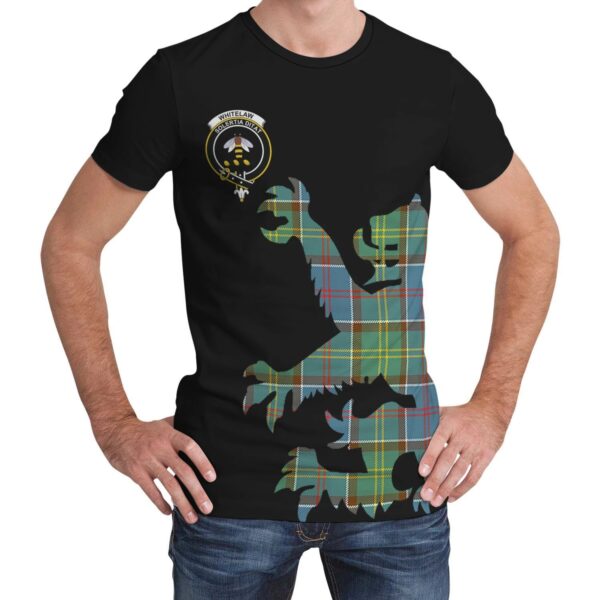 Whitelaw District Clan T-shirt, Scottish Tartan Whitelaw District Clans T-shirt Lion & Thistle Style