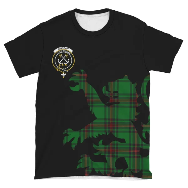 Kinnear Tartans Clan T-shirt, Scottish Tartan Kinnear Tartans Clans T-shirt Lion & Thistle Style - Image 4