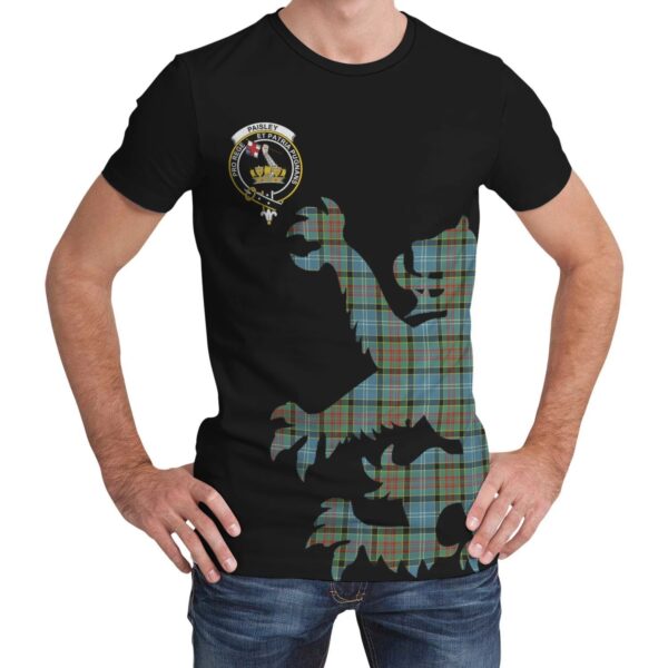 Paisley District Clan T-shirt, Scottish Tartan Paisley District Clans T-shirt Lion & Thistle Style