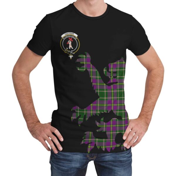 Taylor Clan T-shirt, Scottish Tartan Taylor Clans T-shirt Lion & Thistle Style