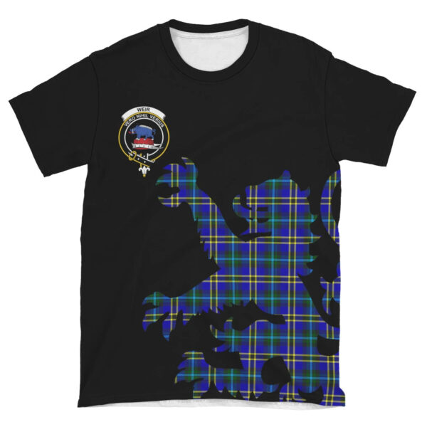 Weir Modern Clan T-shirt, Scottish Tartan Weir Modern Clans T-shirt Lion & Thistle Style - Image 4