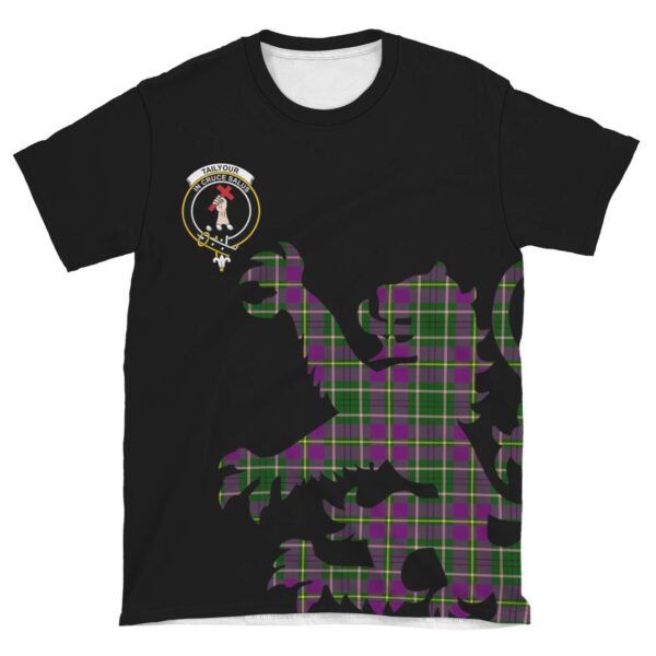 Taylor Clan T-shirt, Scottish Tartan Taylor Clans T-shirt Lion & Thistle Style - Image 4