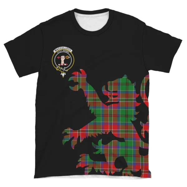 MacCulloch Clan T-shirt, Scottish Tartan MacCulloch Clans T-shirt Lion & Thistle Style - Image 4