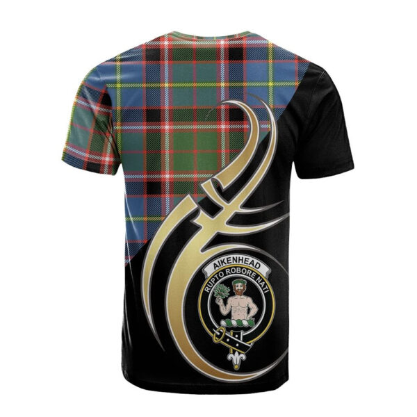 Aikenhead Clan T-Shirt, Scottish Tartan Aikenhead Clans T-Shirt Believe In Me Style - Image 2