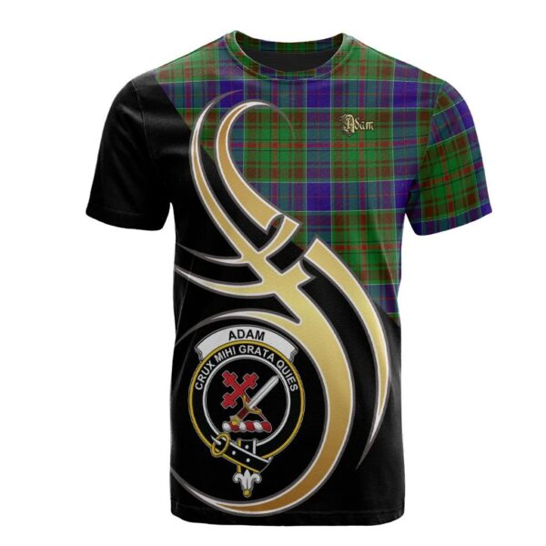 Adam Clan T-Shirt, Scottish Tartan Adam Clans T-Shirt Believe In Me Style