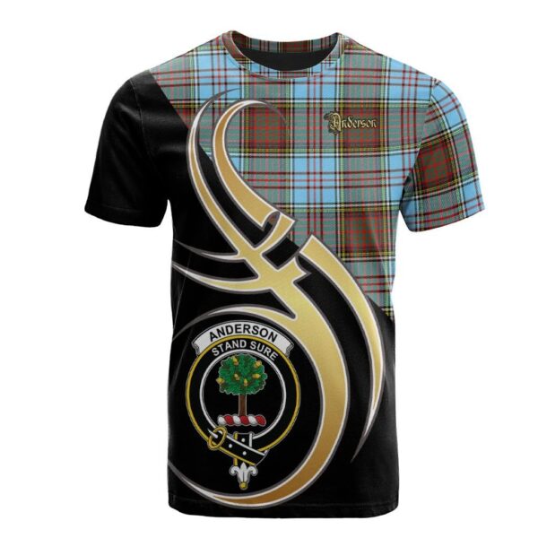 Anderson Ancient Clan T-Shirt, Scottish Tartan Anderson Ancient Clans T-Shirt Believe In Me Style