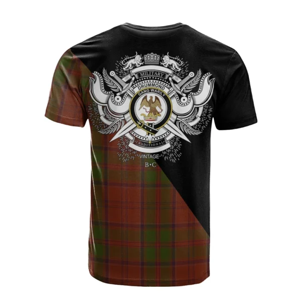 Drummond Clan Clan T-Shirt, Scottish Tartan Drummond Clan Clans T-Shirt Military Logo Style - Image 2