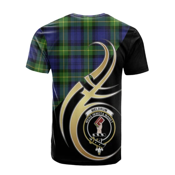 Meldrum Clan T-Shirt, Scottish Tartan Meldrum Clans T-Shirt Believe In Me Style - Image 2