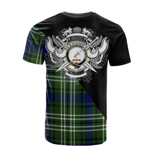 Blackadder Clan T-Shirt, Scottish Tartan Blackadder Clans T-Shirt Military Logo Style - Image 2