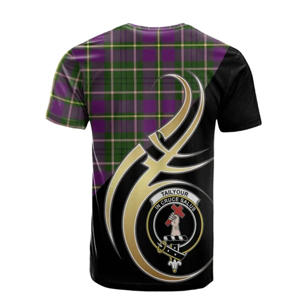 Taylor Clan T-Shirt, Scottish Tartan Taylor Clans T-Shirt Believe In Me Style - Image 2