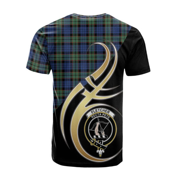 Fletcher Ancient Clan T-Shirt, Scottish Tartan Fletcher Ancient Clans T-Shirt Believe In Me Style - Image 2