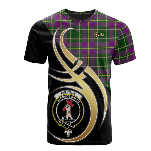 Taylor Clan T-Shirt, Scottish Tartan Taylor Clans T-Shirt Believe In Me Style