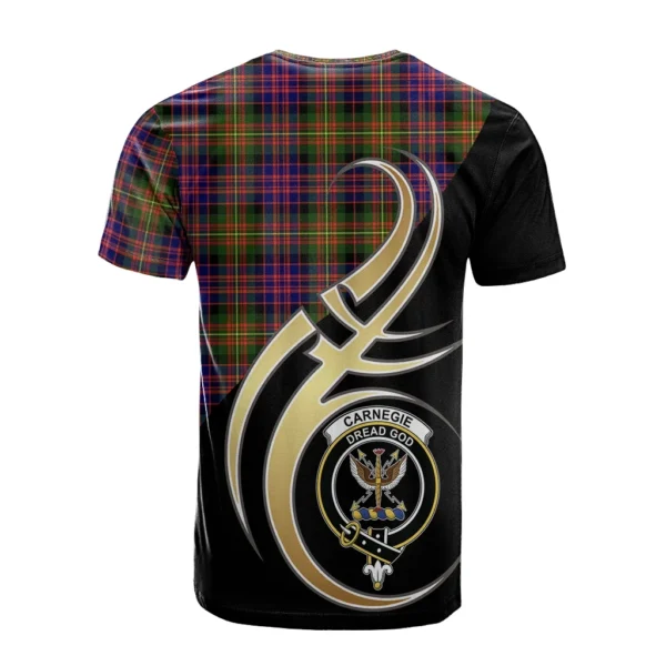 Carnegie Modern Clan T-Shirt, Scottish Tartan Carnegie Modern Clans T-Shirt Believe In Me Style - Image 2