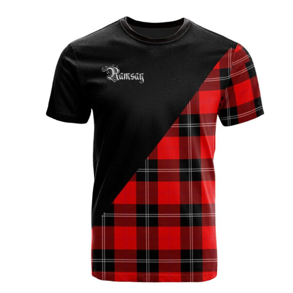 Ramsay Modern Clan T-Shirt, Scottish Tartan Ramsay Modern Clans T-Shirt Military Logo Style