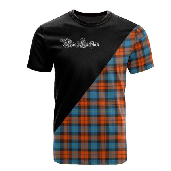 MacLachlan Ancient Clan T-Shirt, Scottish Tartan MacLachlan Ancient Clans T-Shirt Military Logo Style