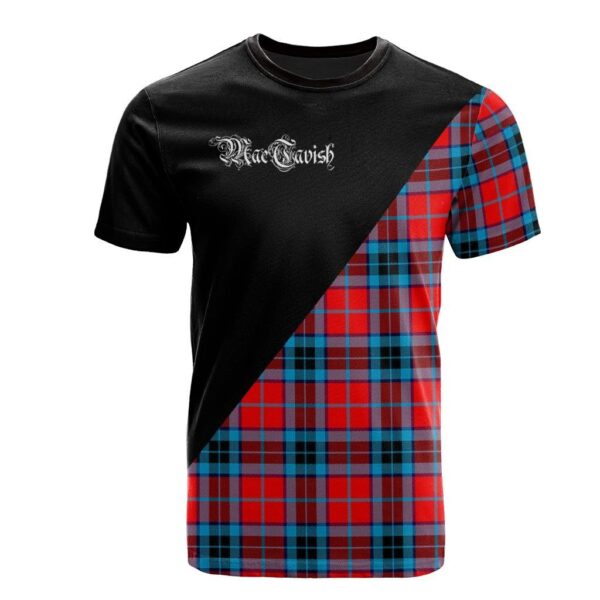 MacTavish Modern Clan T-Shirt, Scottish Tartan MacTavish Modern Clans T-Shirt Military Logo Style